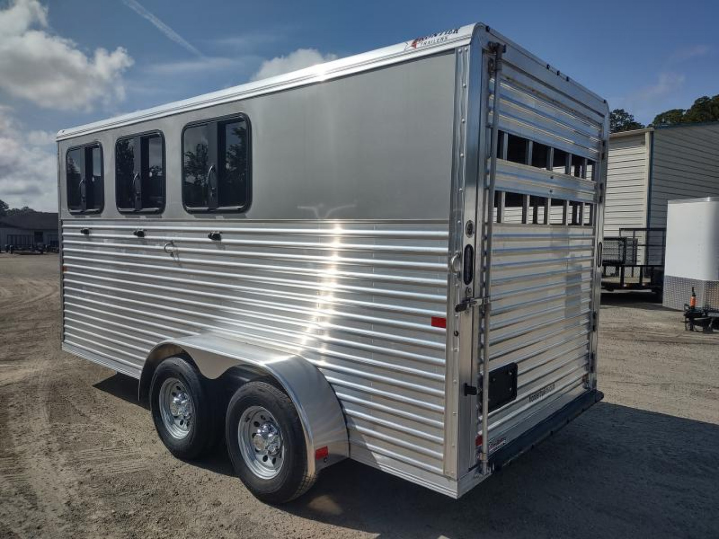 New COLT3HBP FRONTIER COLT 3 HORSE 6'8" X 15' ALUMINUM BUMPER PULL HORSE TRAILER W/ SPARE TIRE