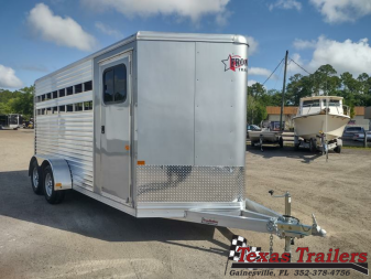New COLT3HBP FRONTIER COLT 3 HORSE 6'8  X 15' ALUMINUM BUMPER PULL HORSE TRAILER W/ SPARE TIRE