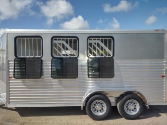 New COLT3HBP FRONTIER COLT 3 HORSE 6'8" X 15' ALUMINUM BUMPER PULL HORSE TRAILER W/ SPARE TIRE