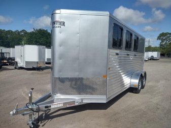 New COLT3HBP FRONTIER COLT 3 HORSE 6'8" X 15' ALUMINUM BUMPER PULL HORSE TRAILER W/ SPARE TIRE