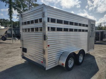 New COLT3HBP FRONTIER COLT 3 HORSE 6'8" X 15' ALUMINUM BUMPER PULL HORSE TRAILER W/ SPARE TIRE