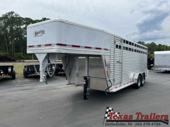 New LIVGN14K20 FRONTIER 7' X 20' ALUMINUM GOOSENECK STOCK TRAILER