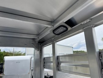 New LIVGN14K20 FRONTIER 7' X 20' ALUMINUM GOOSENECK STOCK TRAILER
