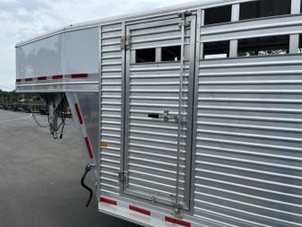 New LIVGN14K20 FRONTIER 7' X 20' ALUMINUM GOOSENECK STOCK TRAILER
