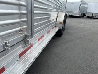 New LIVGN14K20 FRONTIER 7' X 20' ALUMINUM GOOSENECK STOCK TRAILER
