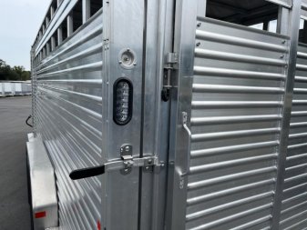 New LIVGN14K20 FRONTIER 7' X 20' ALUMINUM GOOSENECK STOCK TRAILER