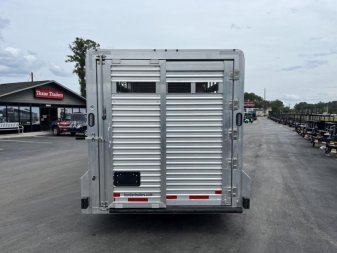 New LIVGN14K20 FRONTIER 7' X 20' ALUMINUM GOOSENECK STOCK TRAILER