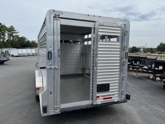 New LIVGN14K20 FRONTIER 7' X 20' ALUMINUM GOOSENECK STOCK TRAILER
