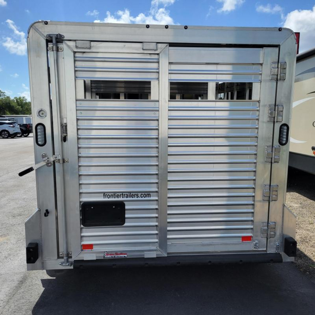 New LIV167 FRONTIER 7' X 16' ALUMINUM LIVESTOCK TRAILER