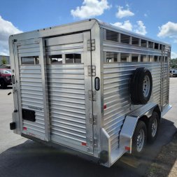 New LIV167 FRONTIER 7' X 16' ALUMINUM LIVESTOCK TRAILER