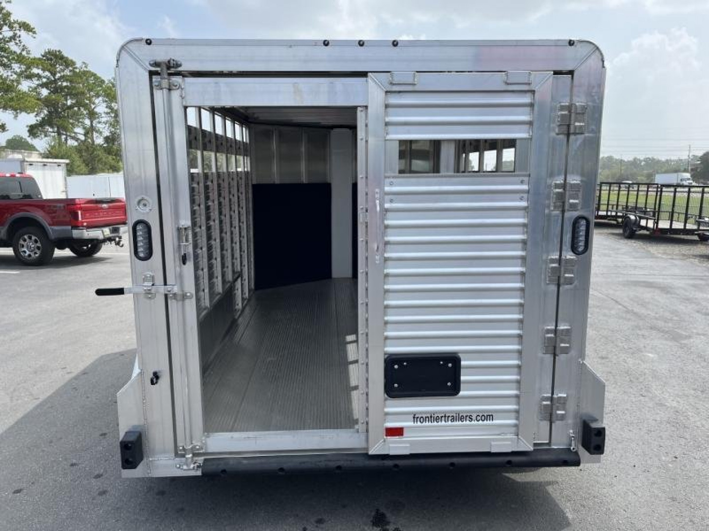 New LIV147 FRONTIER 7' X 14' ALUMINUM LIVESTOCK TRAILER
