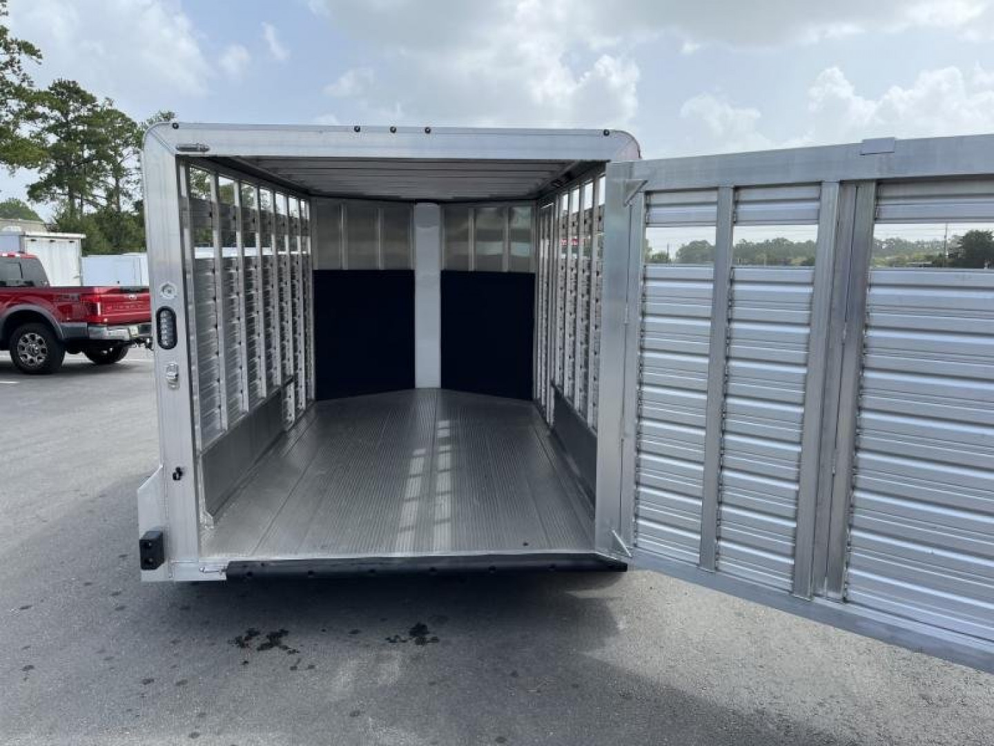 New LIV147 FRONTIER 7' X 14' ALUMINUM LIVESTOCK TRAILER