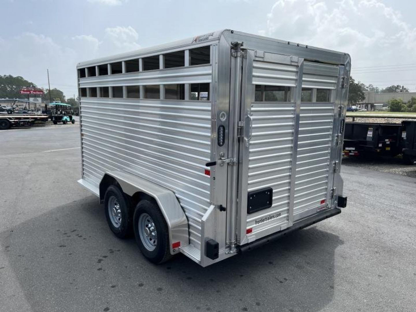 New LIV147 FRONTIER 7' X 14' ALUMINUM LIVESTOCK TRAILER