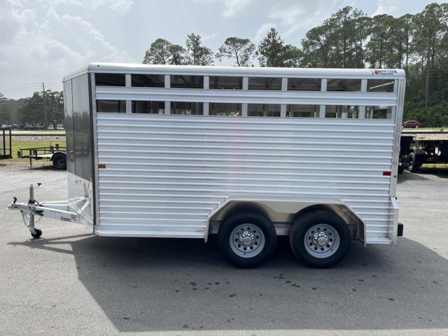 New LIV147 FRONTIER 7' X 14' ALUMINUM LIVESTOCK TRAILER