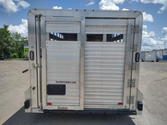 New LIV147 FRONTIER 7' X 14' ALUMINUM LIVESTOCK TRAILER
