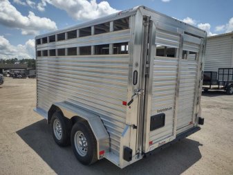 New LIV147 FRONTIER 7' X 14' ALUMINUM LIVESTOCK TRAILER