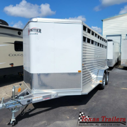 New LIV147 FRONTIER 7' X 14' ALUMINUM LIVESTOCK TRAILER