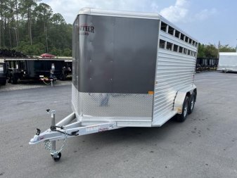 New LIV147 FRONTIER 7' X 14' ALUMINUM LIVESTOCK TRAILER