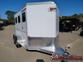 New STRD2HBP FRONTIER STRIDER 2 HORSE 6'8  X 11' ALUMINUM BUMPER PULL HORSE TRAILER W/ SPARE TIRE