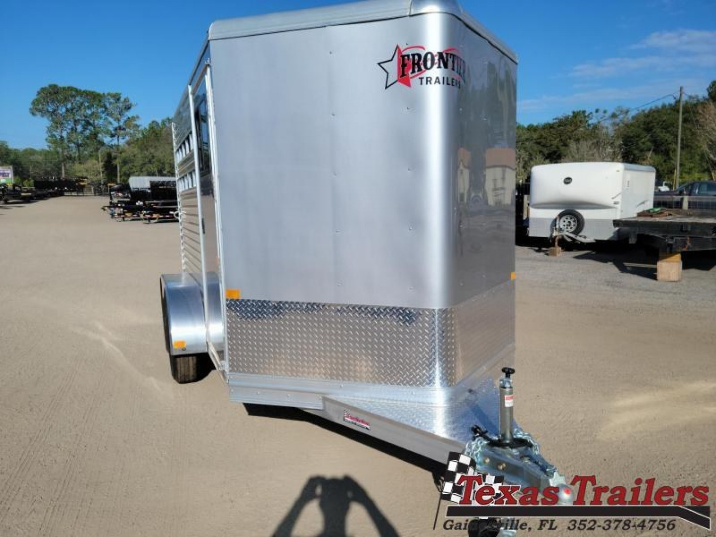 New COLT2HBP FRONTIER COLT 2 HORSE 6'8" X 11' ALUMINUM BUMPER PULL HORSE TRAILER W/ SPARE TIRE