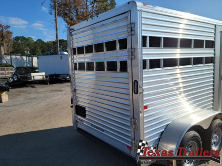 New COLT2HBP FRONTIER COLT 2 HORSE 6'8" X 11' ALUMINUM BUMPER PULL HORSE TRAILER W/ SPARE TIRE