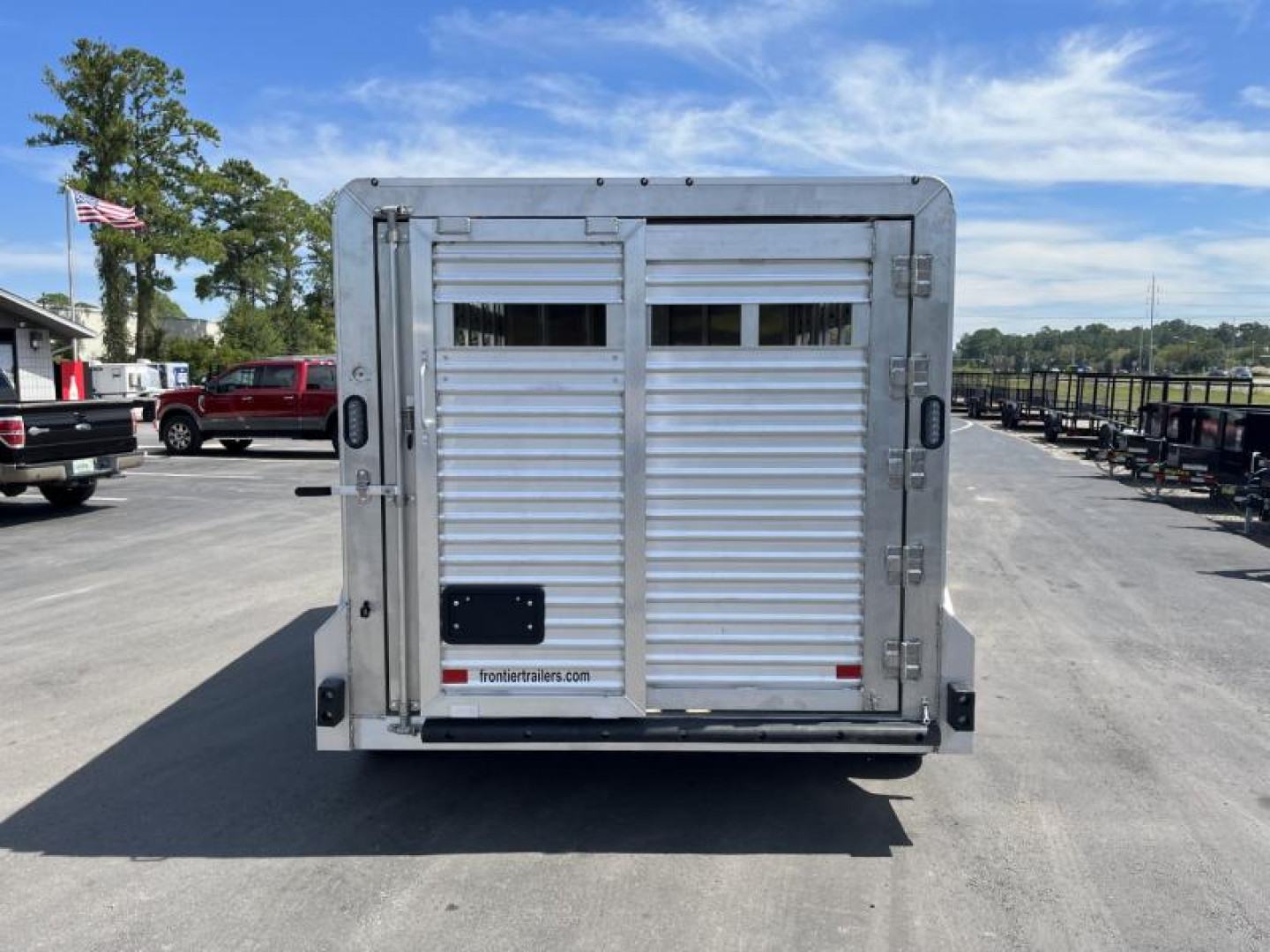 New LIV147LITE FRONTIER 7' X 14' ALUMINUM LIVESTOCK TRAILER