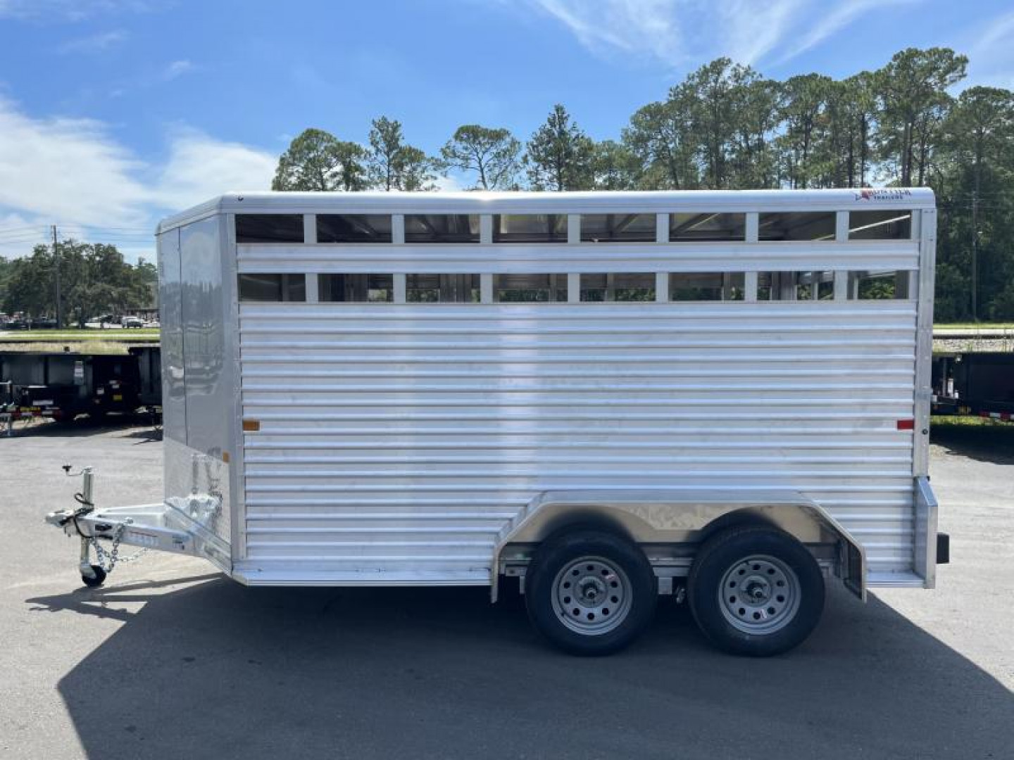 New LIV147LITE FRONTIER 7' X 14' ALUMINUM LIVESTOCK TRAILER