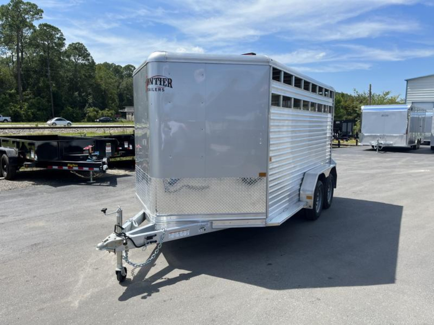 New LIV147LITE FRONTIER 7' X 14' ALUMINUM LIVESTOCK TRAILER