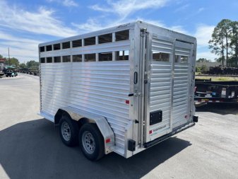 New LIV147LITE FRONTIER 7' X 14' ALUMINUM LIVESTOCK TRAILER