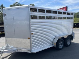 New LIV147LITE FRONTIER 7' X 14' ALUMINUM LIVESTOCK TRAILER