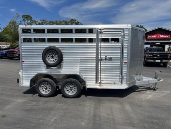 New LIV147LITE FRONTIER 7' X 14' ALUMINUM LIVESTOCK TRAILER