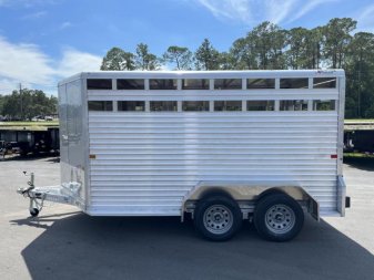New LIV147LITE FRONTIER 7' X 14' ALUMINUM LIVESTOCK TRAILER