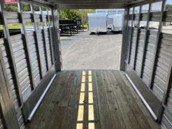 New LIV147LITE FRONTIER 7' X 14' ALUMINUM LIVESTOCK TRAILER
