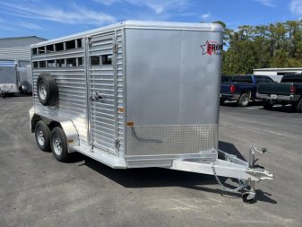 New LIV147LITE FRONTIER 7' X 14' ALUMINUM LIVESTOCK TRAILER
