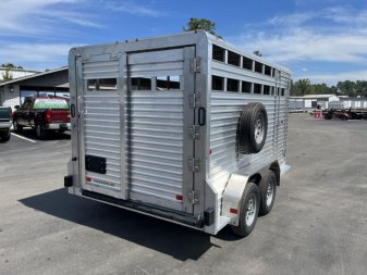 New LIV147LITE FRONTIER 7' X 14' ALUMINUM LIVESTOCK TRAILER