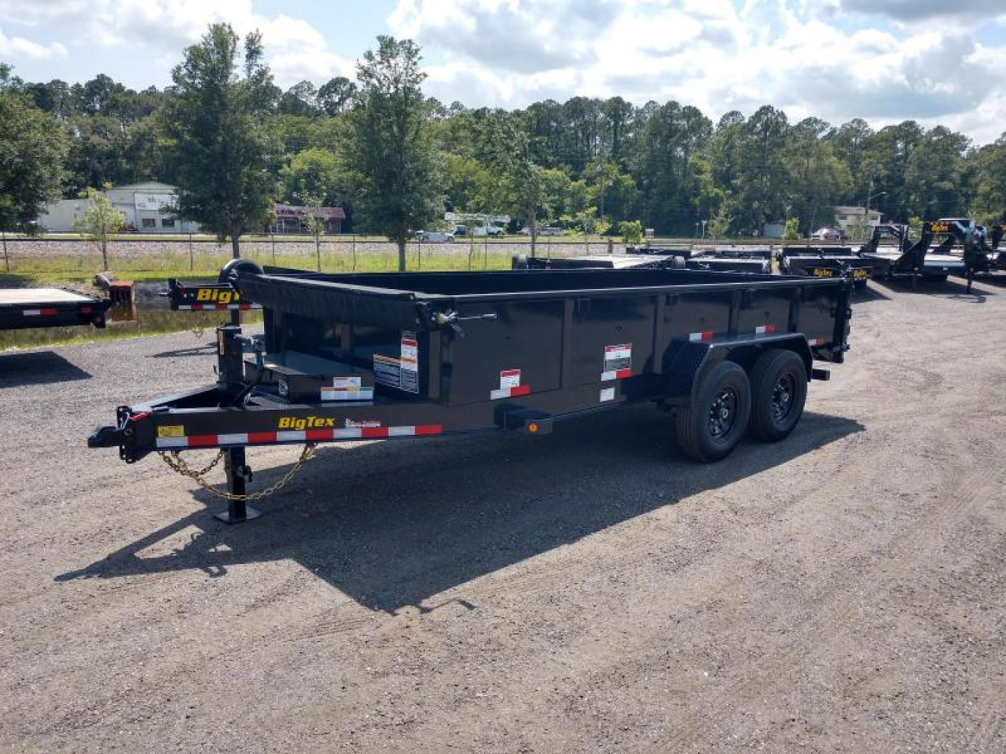 New 14LP-16BK6SIRPD BIG TEX 7' X 16' DUMP TRAILER W/ TARP & COMBO REAR GATE W/ 6' SLIDE IN RAMPS