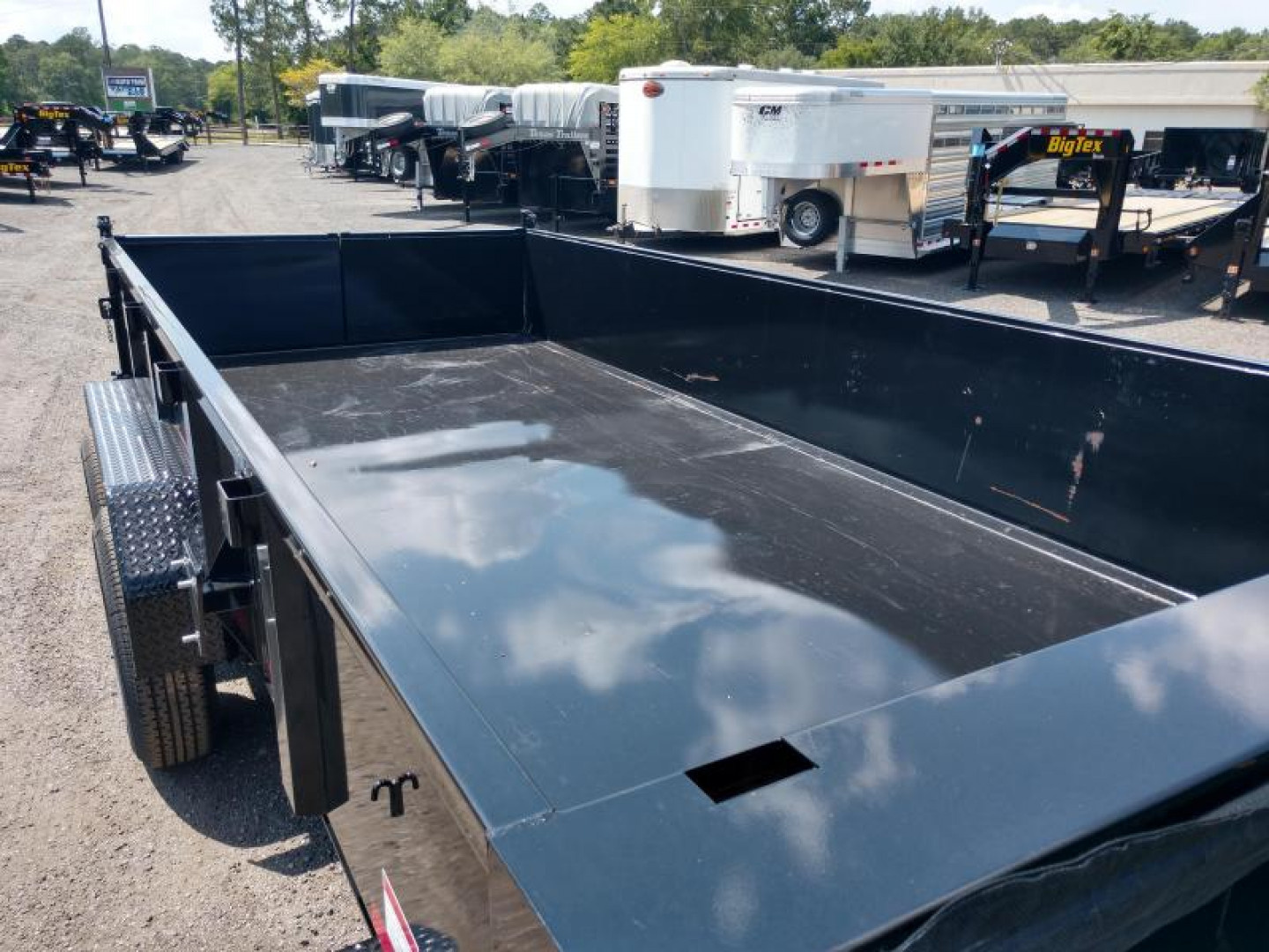 New 14LP-16BK6SIRPD BIG TEX 7' X 16' DUMP TRAILER W/ TARP & COMBO REAR GATE W/ 6' SLIDE IN RAMPS