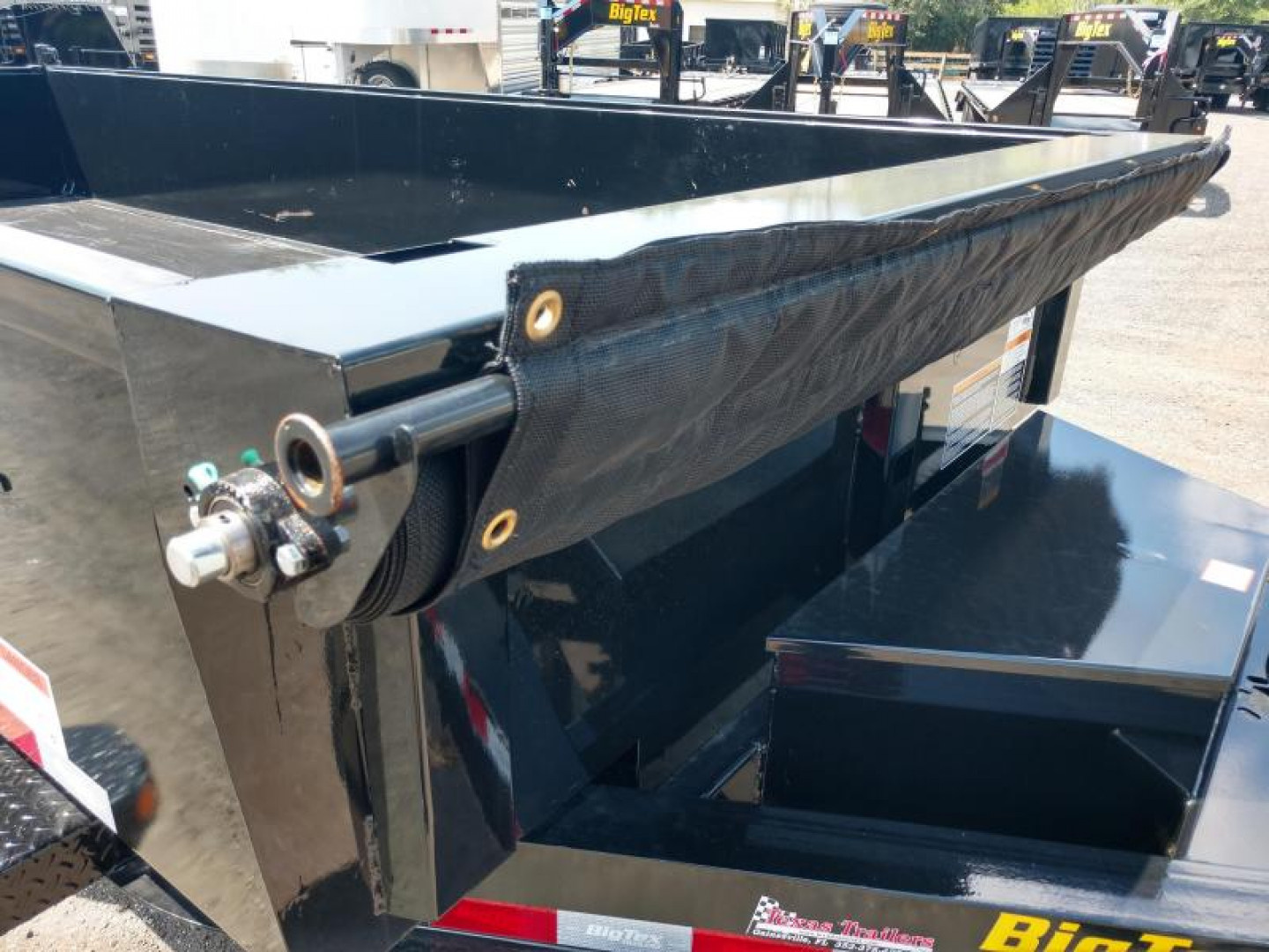 New 14LP-16BK6SIRPD BIG TEX 7' X 16' DUMP TRAILER W/ TARP & COMBO REAR GATE W/ 6' SLIDE IN RAMPS