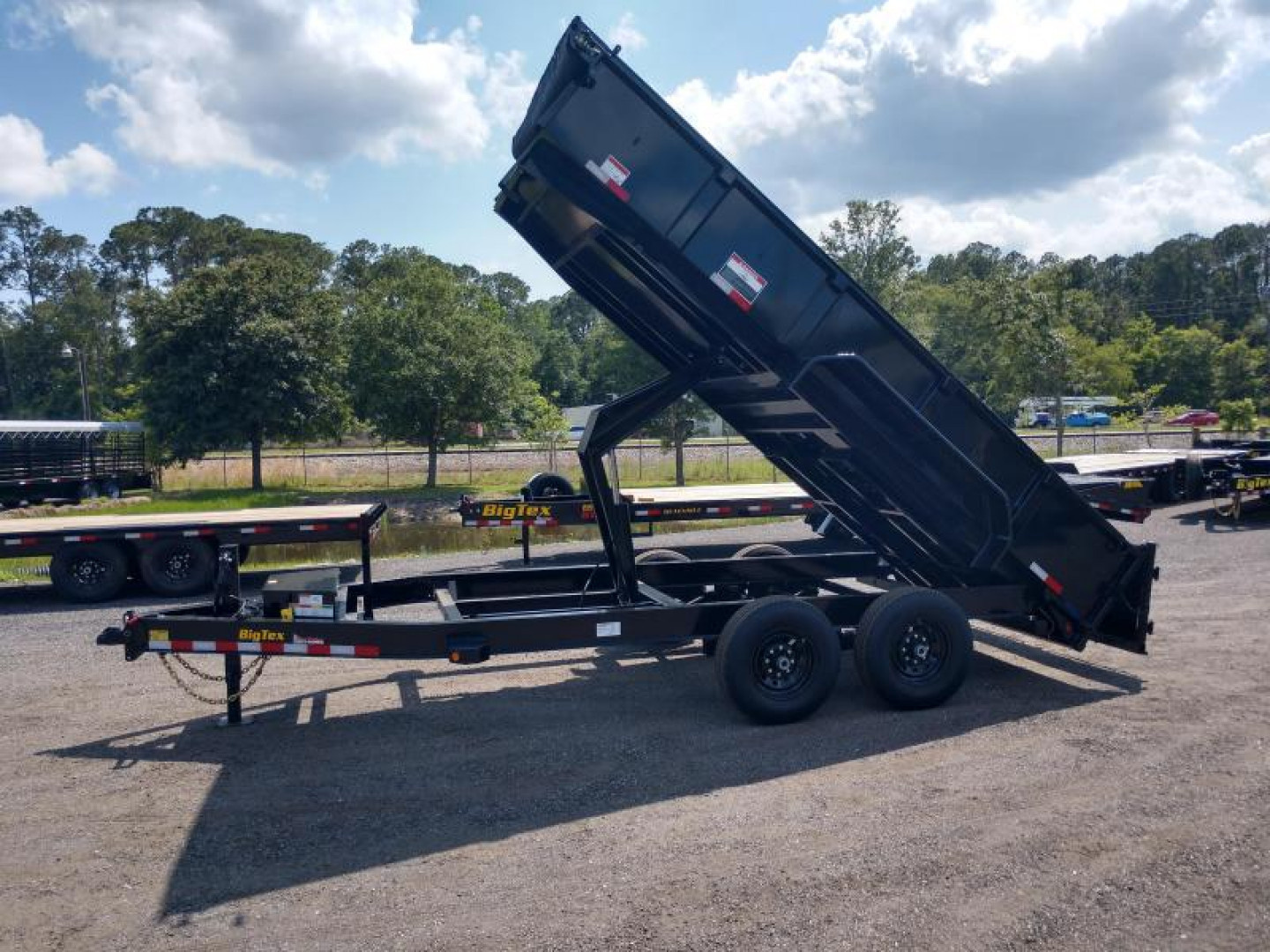 New 14LP-16BK6SIRPD BIG TEX 7' X 16' DUMP TRAILER W/ TARP & COMBO REAR GATE W/ 6' SLIDE IN RAMPS