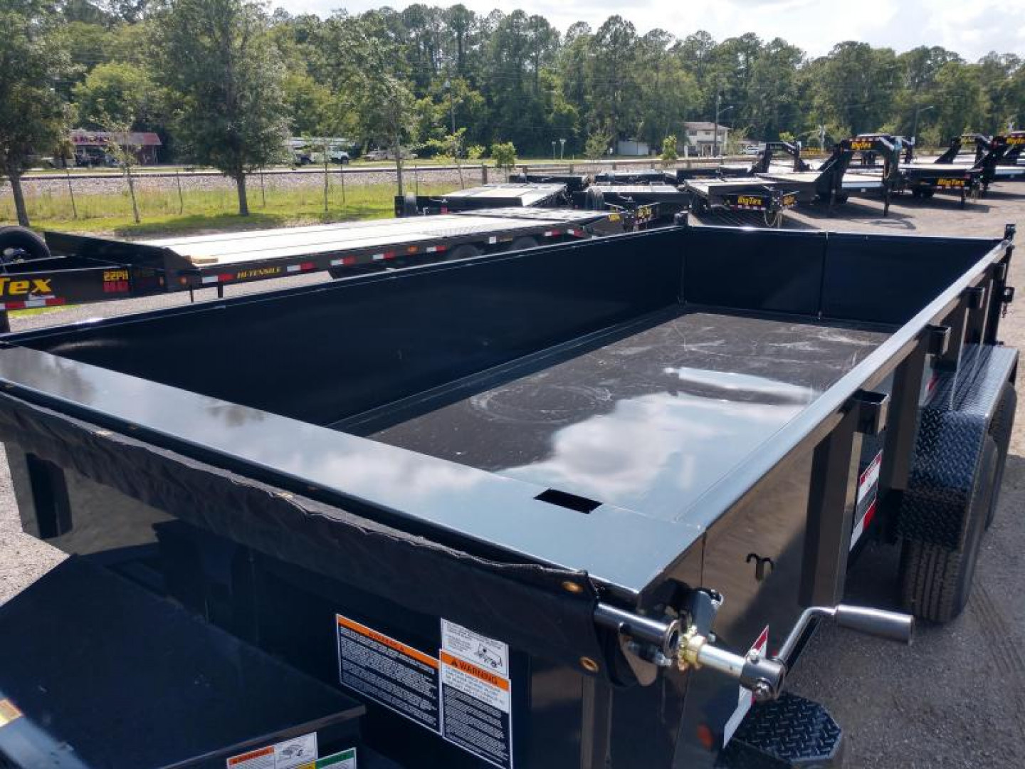New 14LP-16BK6SIRPD BIG TEX 7' X 16' DUMP TRAILER W/ TARP & COMBO REAR GATE W/ 6' SLIDE IN RAMPS