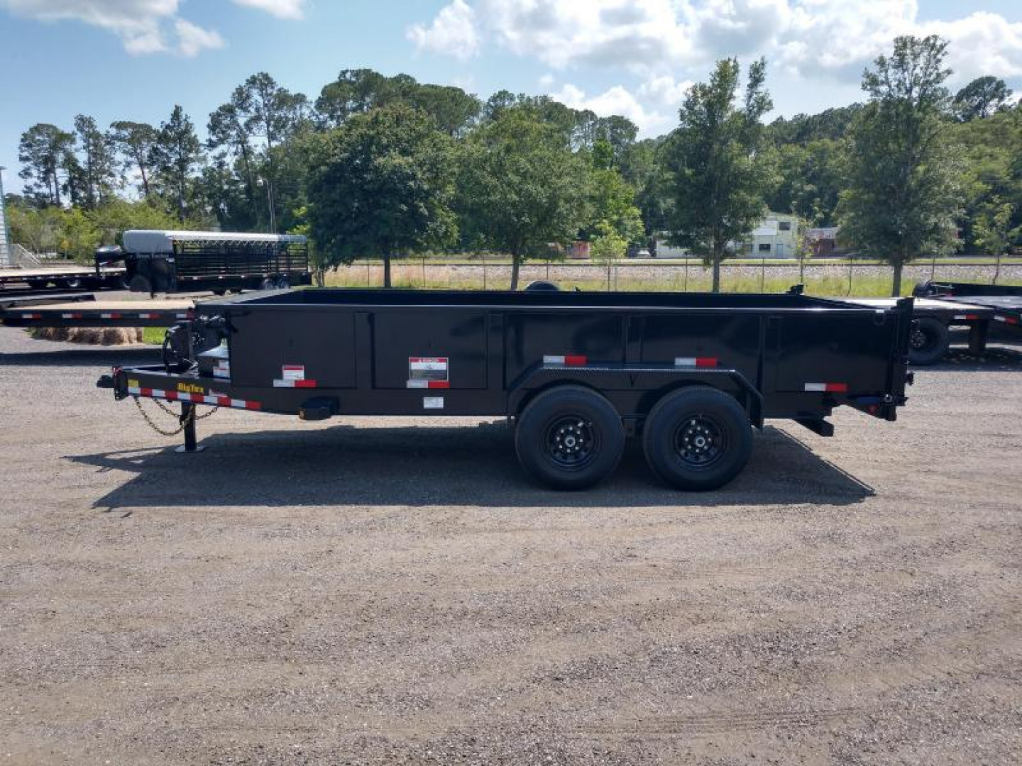 New 14LP-16BK6SIRPD BIG TEX 7' X 16' DUMP TRAILER W/ TARP & COMBO REAR GATE W/ 6' SLIDE IN RAMPS