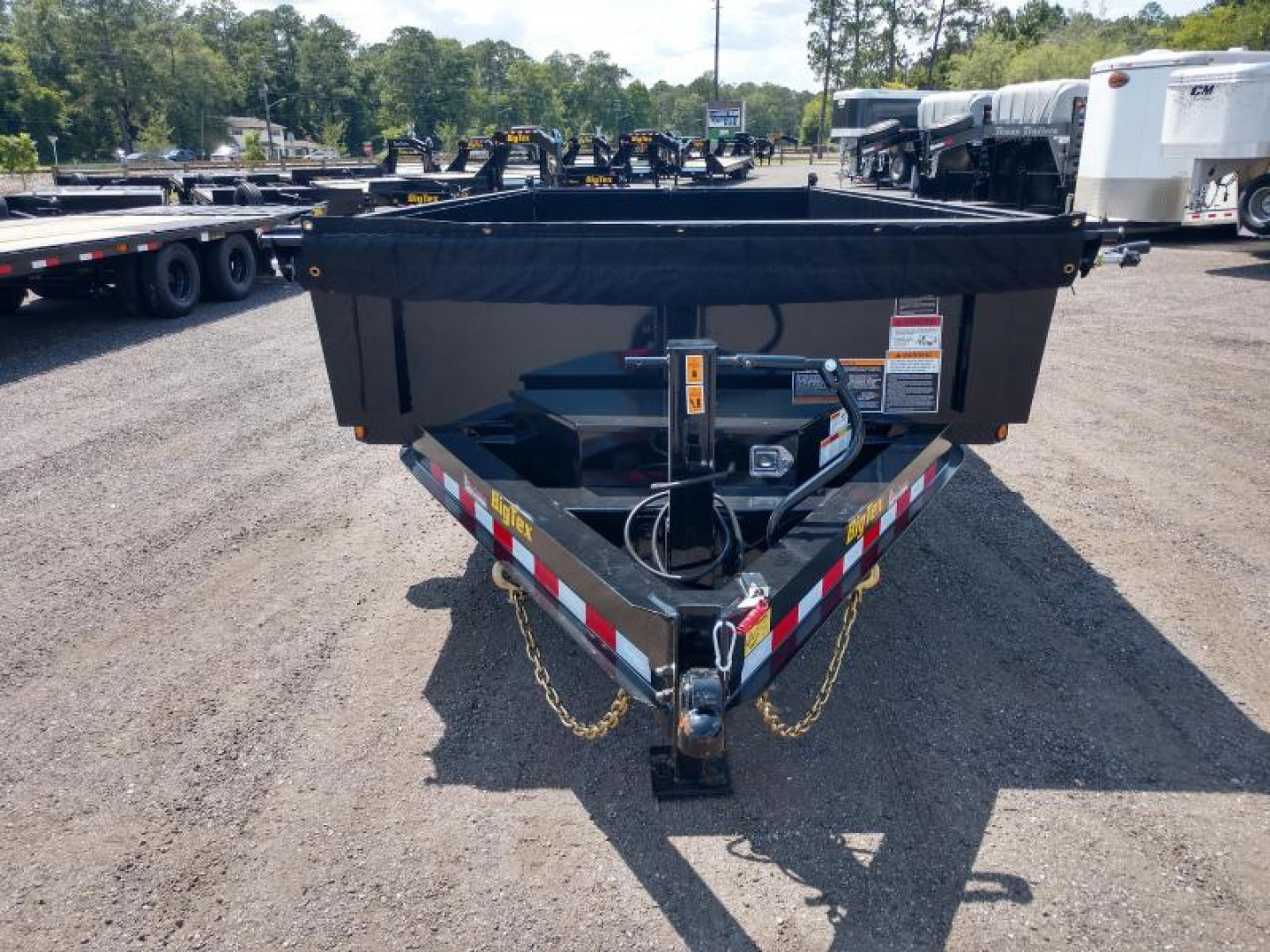 New 14LP-16BK6SIRPD BIG TEX 7' X 16' DUMP TRAILER W/ TARP & COMBO REAR GATE W/ 6' SLIDE IN RAMPS