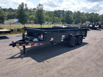 New 14LP-16BK6SIRPD BIG TEX 7' X 16' DUMP TRAILER W/ TARP & COMBO REAR GATE W/ 6' SLIDE IN RAMPS