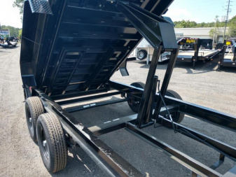 New 14LP-16BK6SIRPD BIG TEX 7' X 16' DUMP TRAILER W/ TARP & COMBO REAR GATE W/ 6' SLIDE IN RAMPS