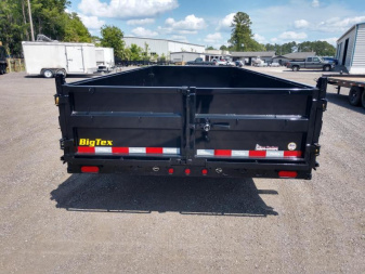 New 14LP-16BK6SIRPD BIG TEX 7' X 16' DUMP TRAILER W/ TARP & COMBO REAR GATE W/ 6' SLIDE IN RAMPS