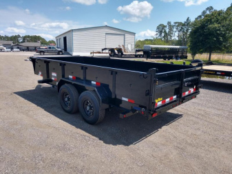 New 14LP-16BK6SIRPD BIG TEX 7' X 16' DUMP TRAILER W/ TARP & COMBO REAR GATE W/ 6' SLIDE IN RAMPS
