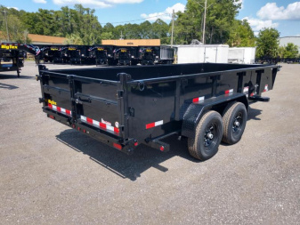 New 14LP-16BK6SIRPD BIG TEX 7' X 16' DUMP TRAILER W/ TARP & COMBO REAR GATE W/ 6' SLIDE IN RAMPS