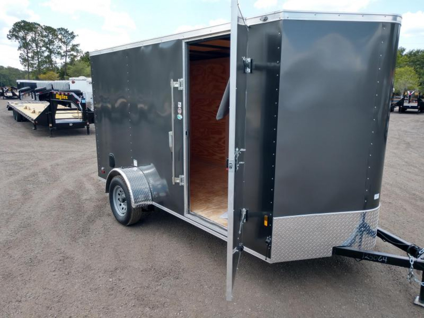 New GANS612SA CARGO MATE 6' X 12' ENCLOSED CARGO TRAILER W/ REAR RAMP DOOR AND SIDE DOOR