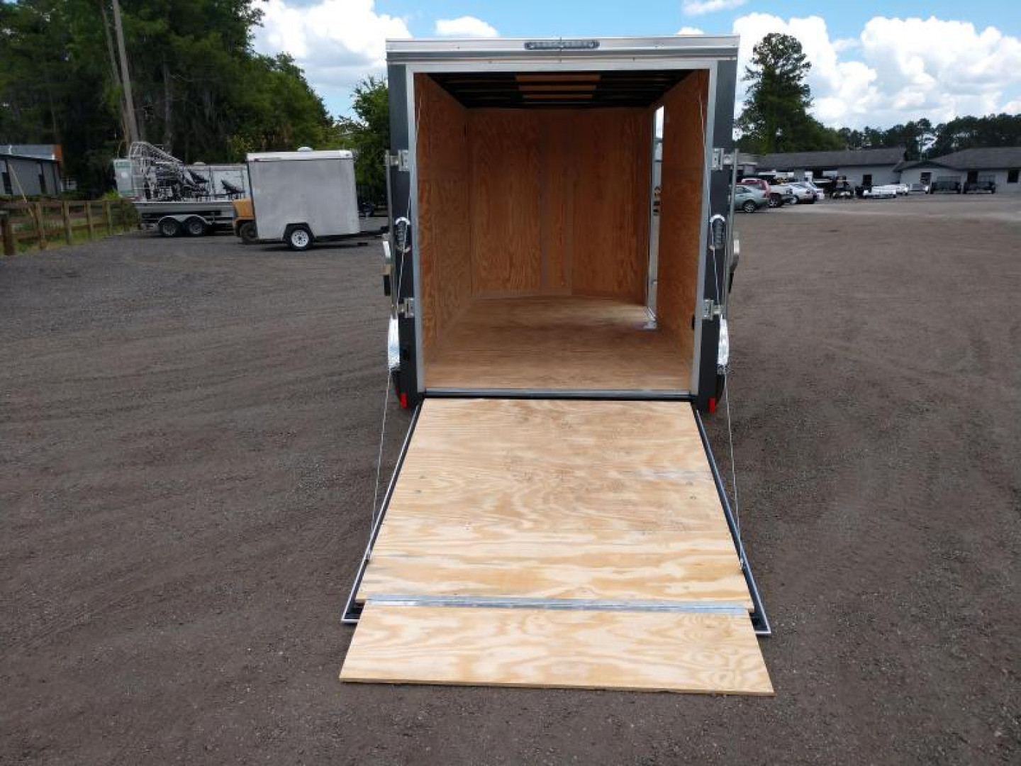 New GANS612SA CARGO MATE 6' X 12' ENCLOSED CARGO TRAILER W/ REAR RAMP DOOR AND SIDE DOOR