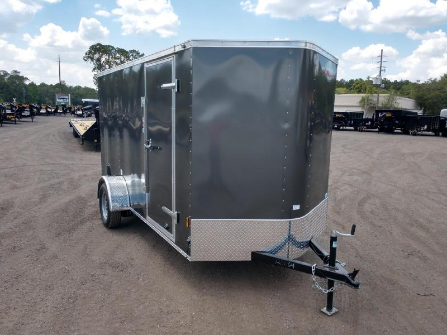 New GANS612SA CARGO MATE 6' X 12' ENCLOSED CARGO TRAILER W/ REAR RAMP DOOR AND SIDE DOOR